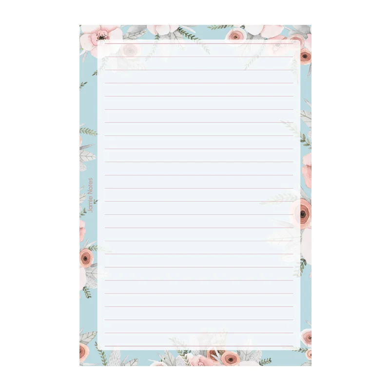 

MyPretties Floral Ruled Line Refill Papers A5 A6 Filler Papers for 6 Hole Binder Organizer Notebook 40 Sheets Papers for Planner