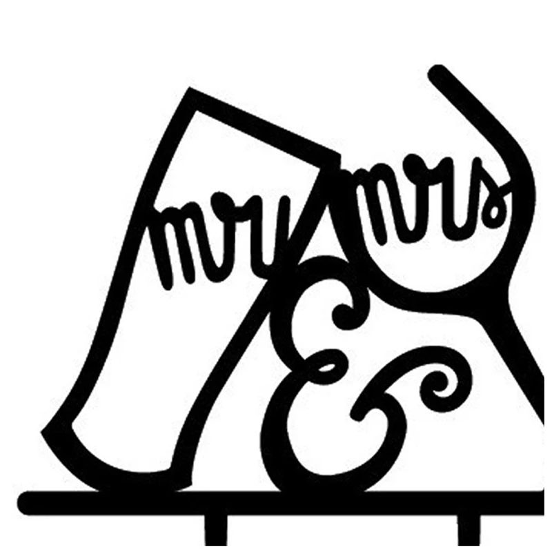 Забавный стеклянный Топпер для торта Mr And Mrs персонализированные чашки питья