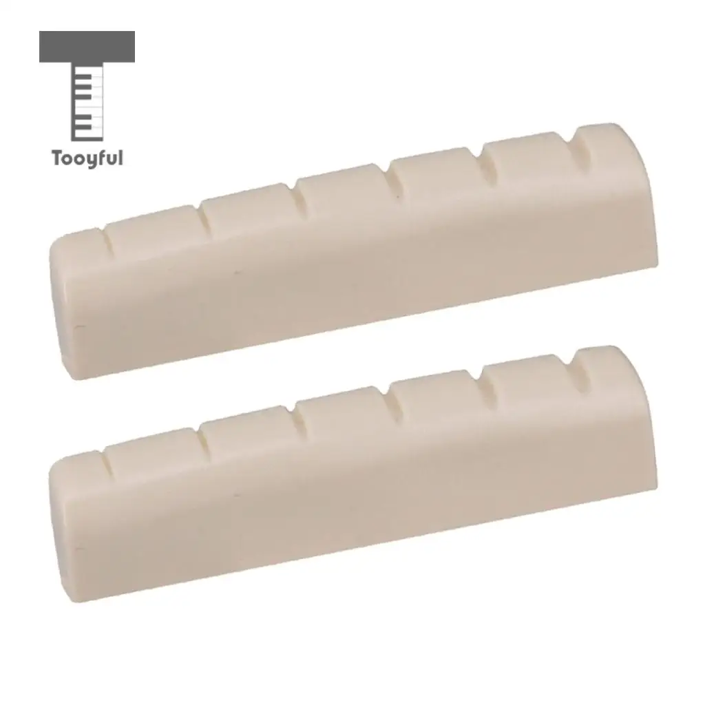 2 Pieces Left Handed Acoustic Guitar Nut Slotted for Parts Accessories 44x6x9.8-9mm | Спорт и развлечения