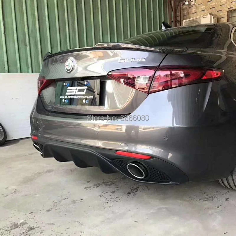 SHCHCG для Alfa Romeo Giulia Sedan 4 Door 2016 2017 2018 2019 Auto Высокое качество Черный PP задний