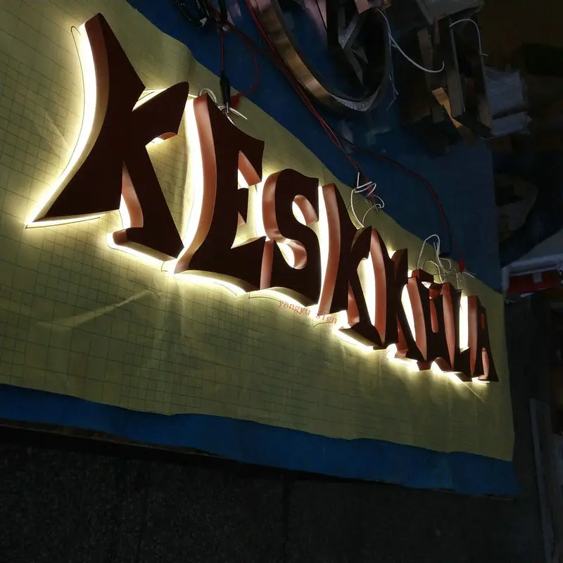 Custom outdoor 3d solar led light backlit stainless steel for advertising signs | Лампы и освещение