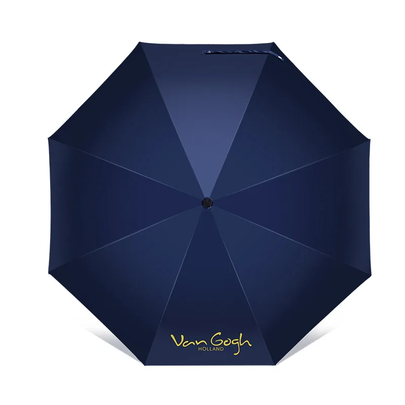 Paradise Umbrella Brand Official Website Van Gogh Oil Painting Rain and Dual-use Double Sunscreen Cover Sun Three Folding Men | Дом и сад