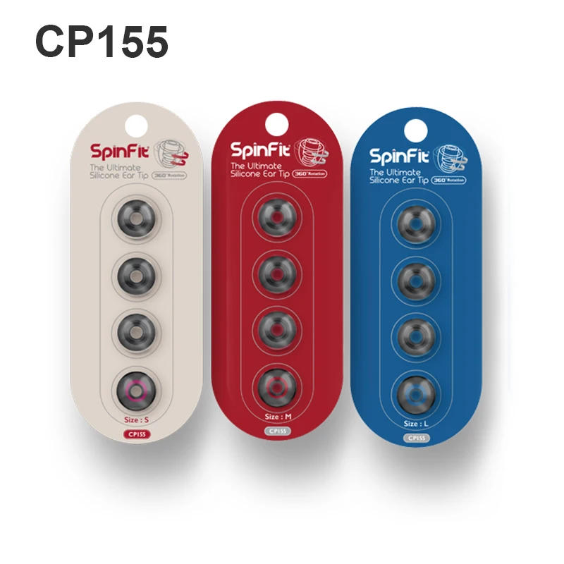 SpinFit CP155 5 мм запатентованные высококачественные силиконовые наушники вкладыши (1