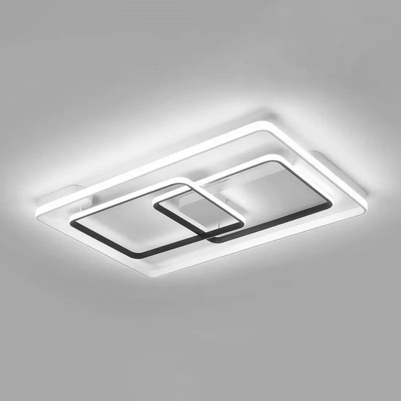 DAR Square Ceiling Lamp Modern Led Acrylic Shade Living Room Fixture Bedroom Kitchen Surface Mounted Aluminum Body Light | Освещение