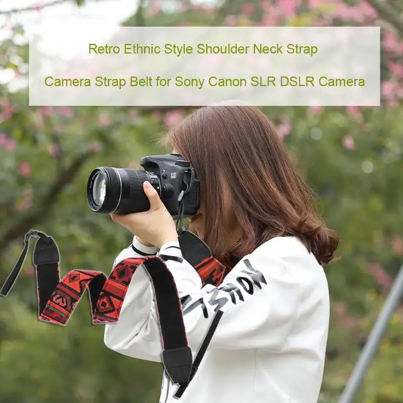 Универсальный винтажный плечевой ремень для камеры в этническом стиле SLR DSLR