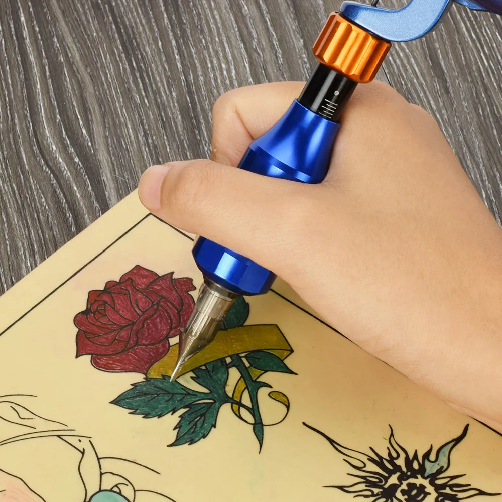 Регулируемая татуировочная машина ATOMUS с 5 челюстями рукоятка из нержавеющей