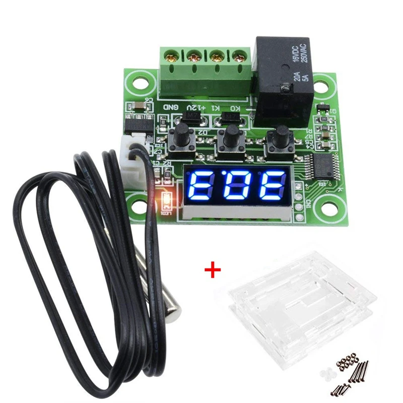 W1209 dc 12v светодиодный цифровой термостат дисплей регулятор температуры