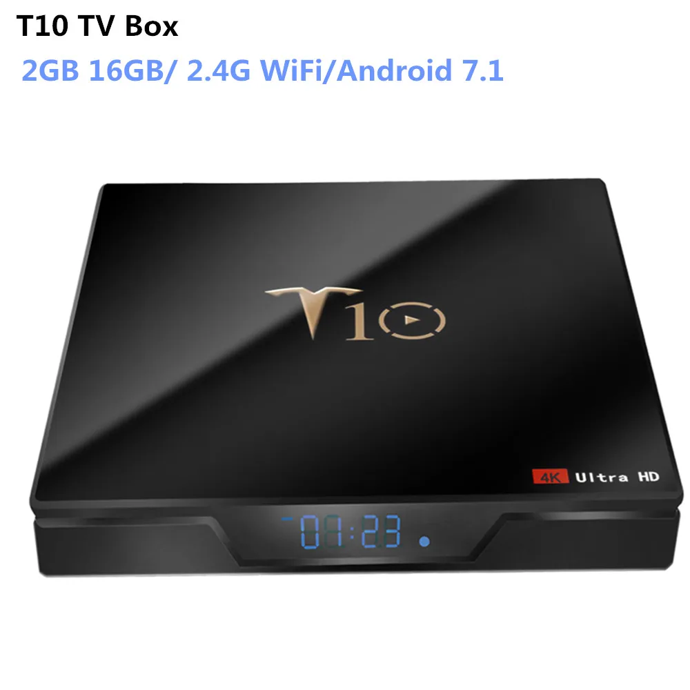 T10 Android 7 1 Smart ТВ Box 2 Гб Оперативная память 16 Встроенная Amlogic S905W 4G Wi Fi 4 K VP9 H.265 Декодер