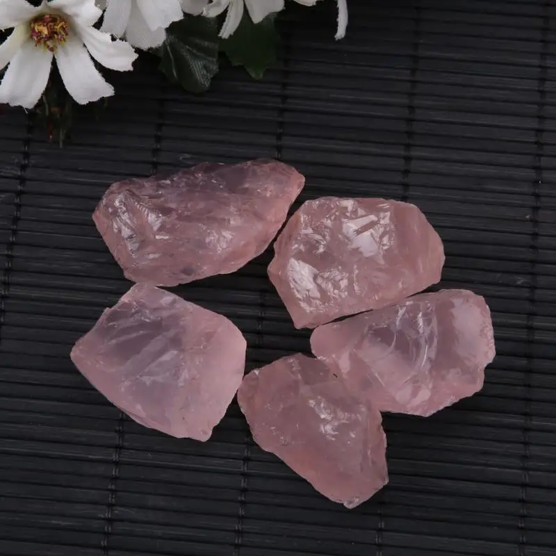 

100g Natural Pink Rose Quartz Crystal Stone Healing Specimen DIY Decor