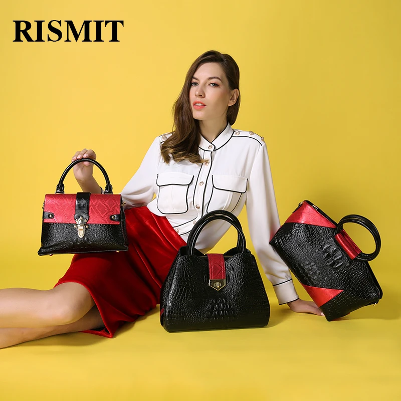 RISMIT модная женская мягкая кожаная сумка через плечо сумка-мессенджер из