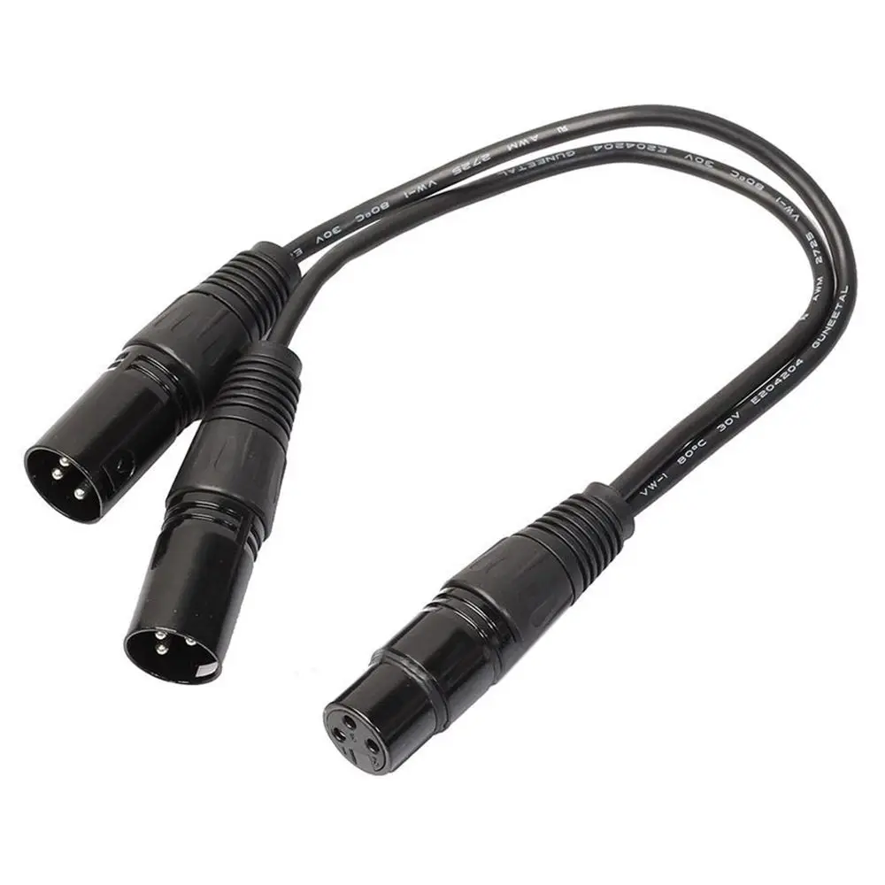 3 контактный гнездовой разъем XLR на двойной 2 Штекерный Y образный разветвитель