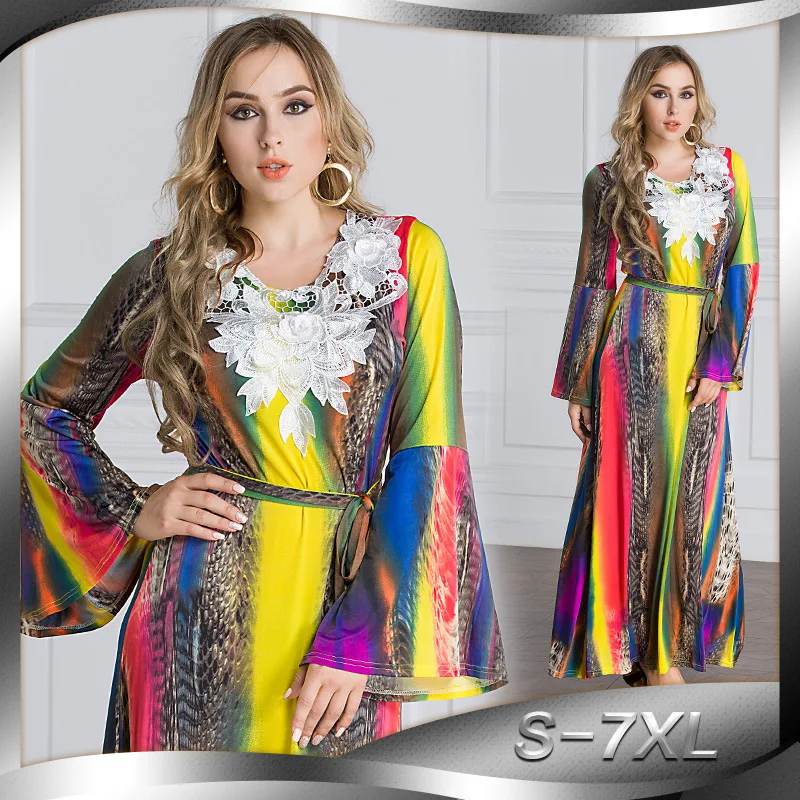 Женское длинное платье Среднего Востока размеры S M L XL XXL XXXL 4XL 5XL 6XL 7XL|Женские