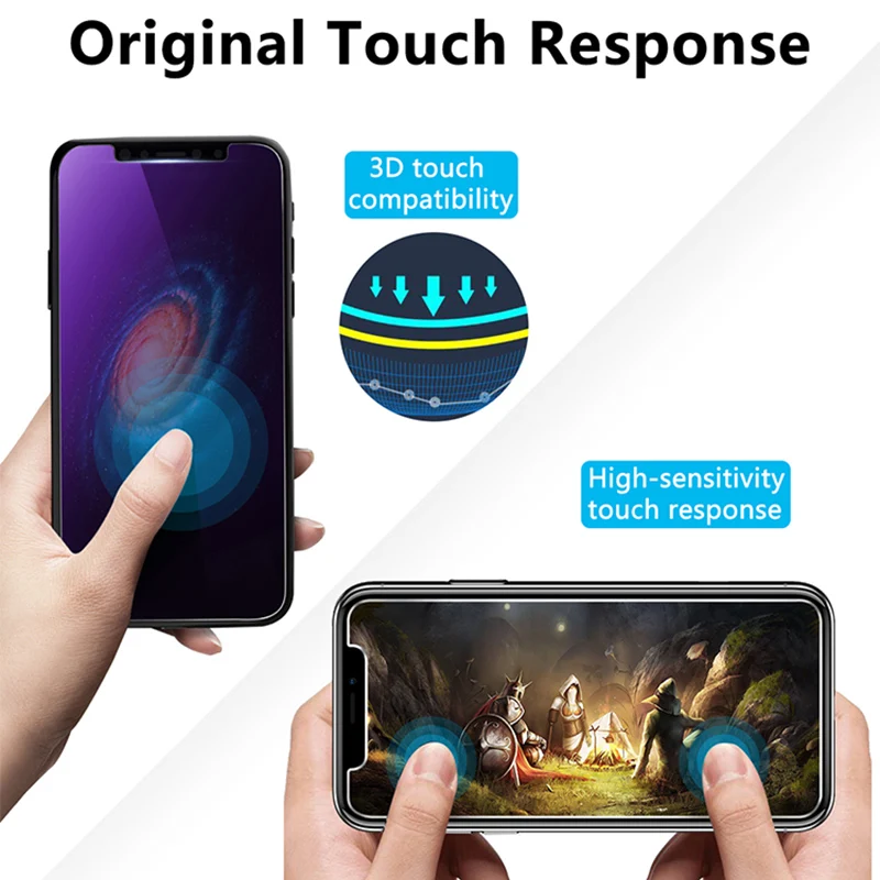 Закаленное стекло 9H для iphone X 6 6S Plus XR Xs Max Защита экрана iPhone 7 7Plus 5 5S SE 8Plus защитная