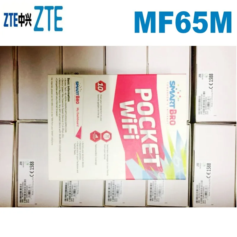 Лот из 100 шт разблокированный ZTE MF65m 3G беспроводной маршрутизатор Мобильная точка