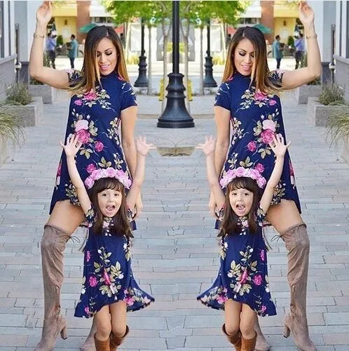 Mom daughter dressed in beach mom and clothes children children's clothing | Мать и ребенок