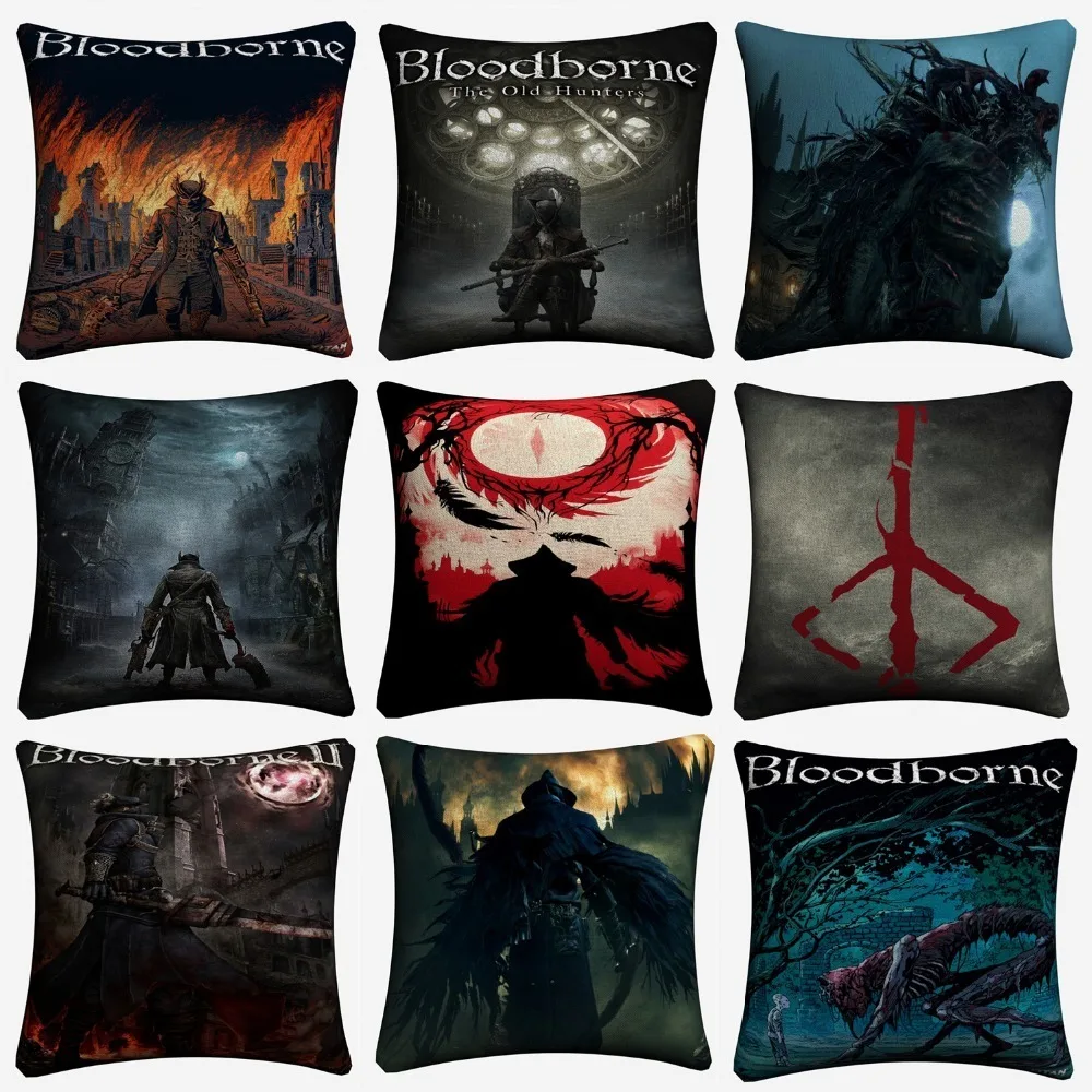Bloodborne Темный Охотник игра декоративное хлопковое белье Наволочка на подушку