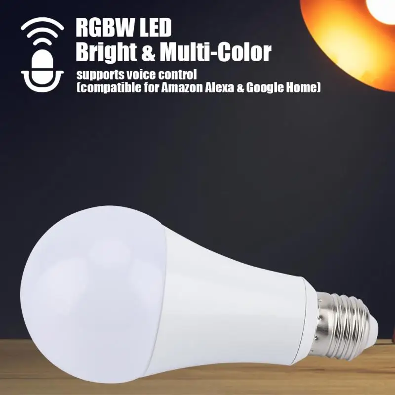 WiFi светильник почка E27 RGB светодиодный ная лампочка разноцветсветильник для