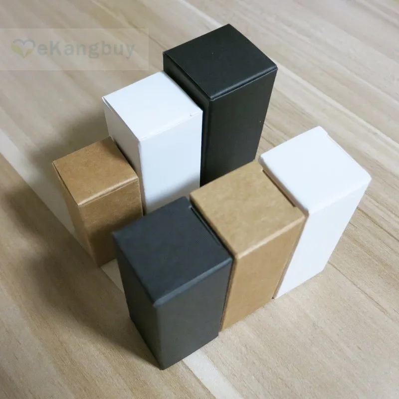 

100 шт., коробка из крафт-бумаги для эфирных масел