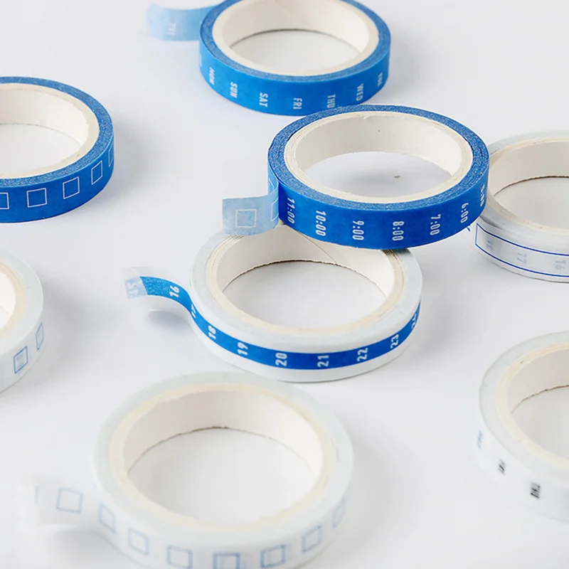 4Pcs SBlue White Masking Tape imple Washi Decorative Adhesive For Kids DIY Scrapbooking Diary Photos Albums | Канцтовары для офиса