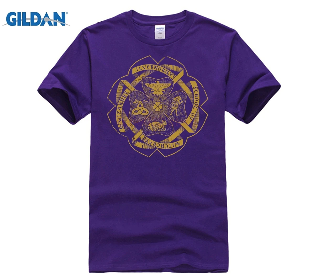 POTTER TEE Ilvermorny Crest T-Shirt Short Sleeves Cotton Fashion T Shirt Free Shipping HARRY | Мужская одежда