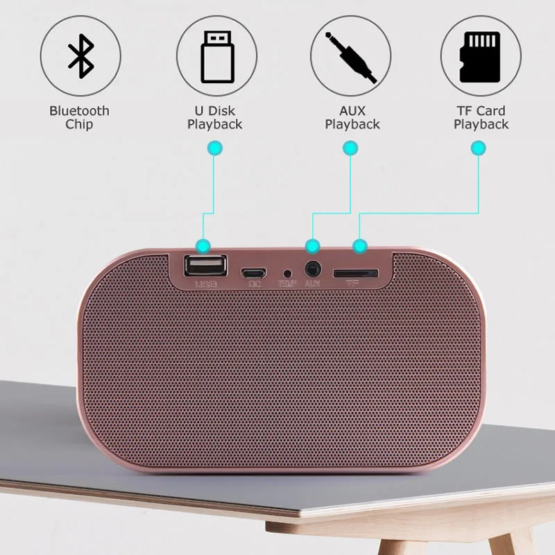 Светодиодный Будильник с FM радио беспроводной Bluetooth динамик зеркало дисплей
