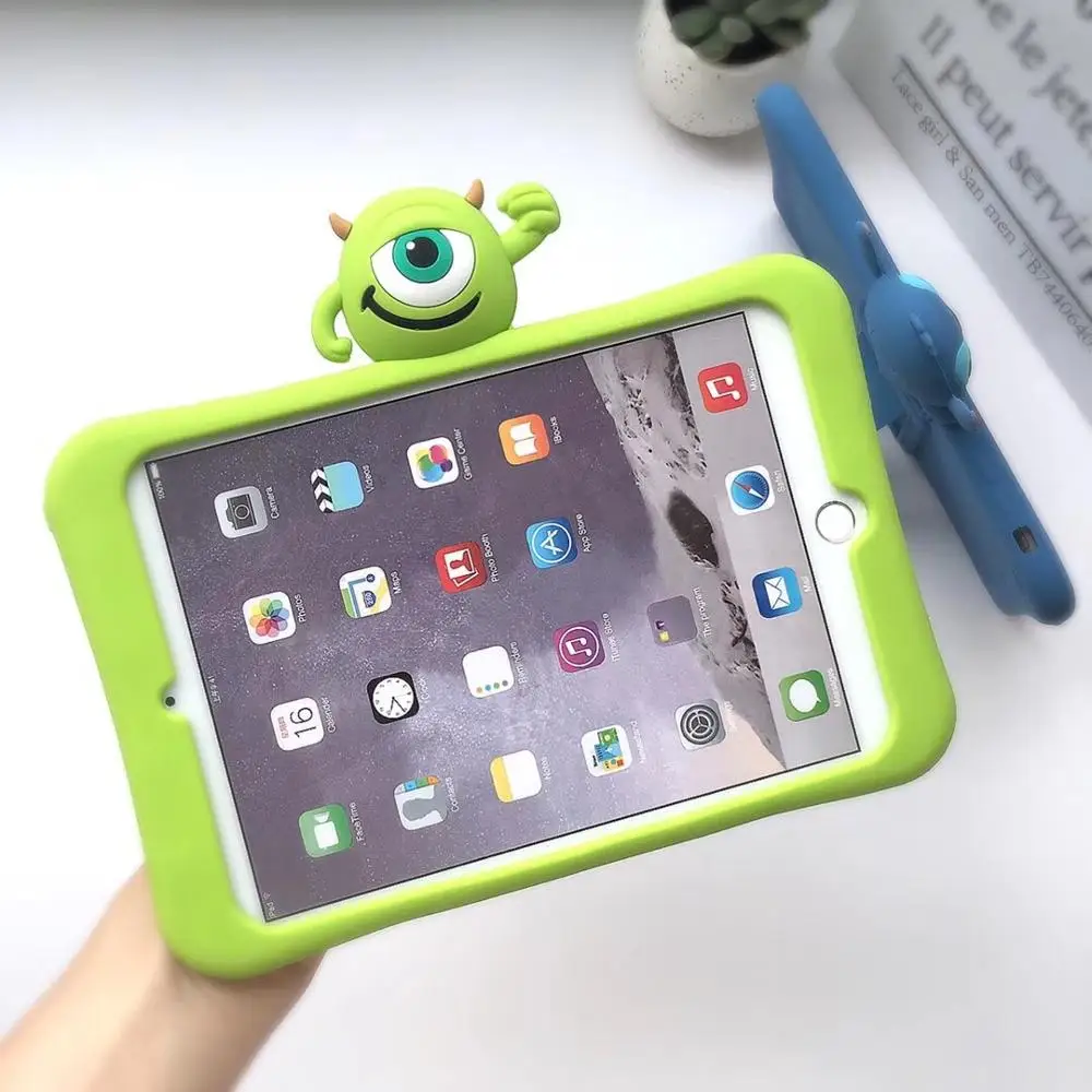 Для iPad Pro9." новизна стежком Монстр скрыть стенд силиконовые полное покрытие Защитный чехол Air2 2/3/4 мини 7,9 10,5" корпус