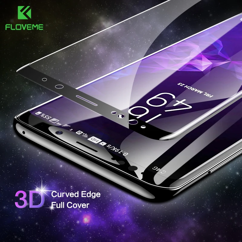 FLOVEME Защитная пленка для экрана Samsung Galaxy S9 S8 Plus с 3D изогнутыми краями мягкая полное
