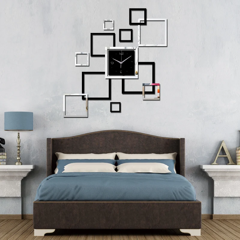 Новый настоящий кварц для гостиной современные настенные часы Horloge Diy 3d акриловые