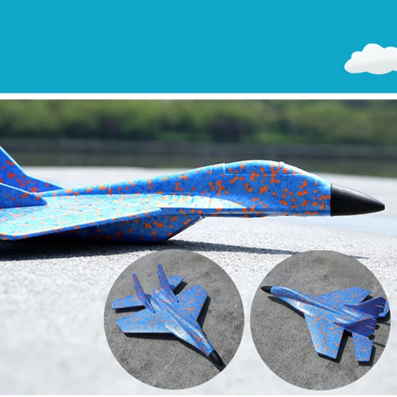 

Diy Kids Toys Hand Throwing Model Airplane Foam Aircraft Stunt Luminous Education Epp Glider Fighter Planes Toys For Children