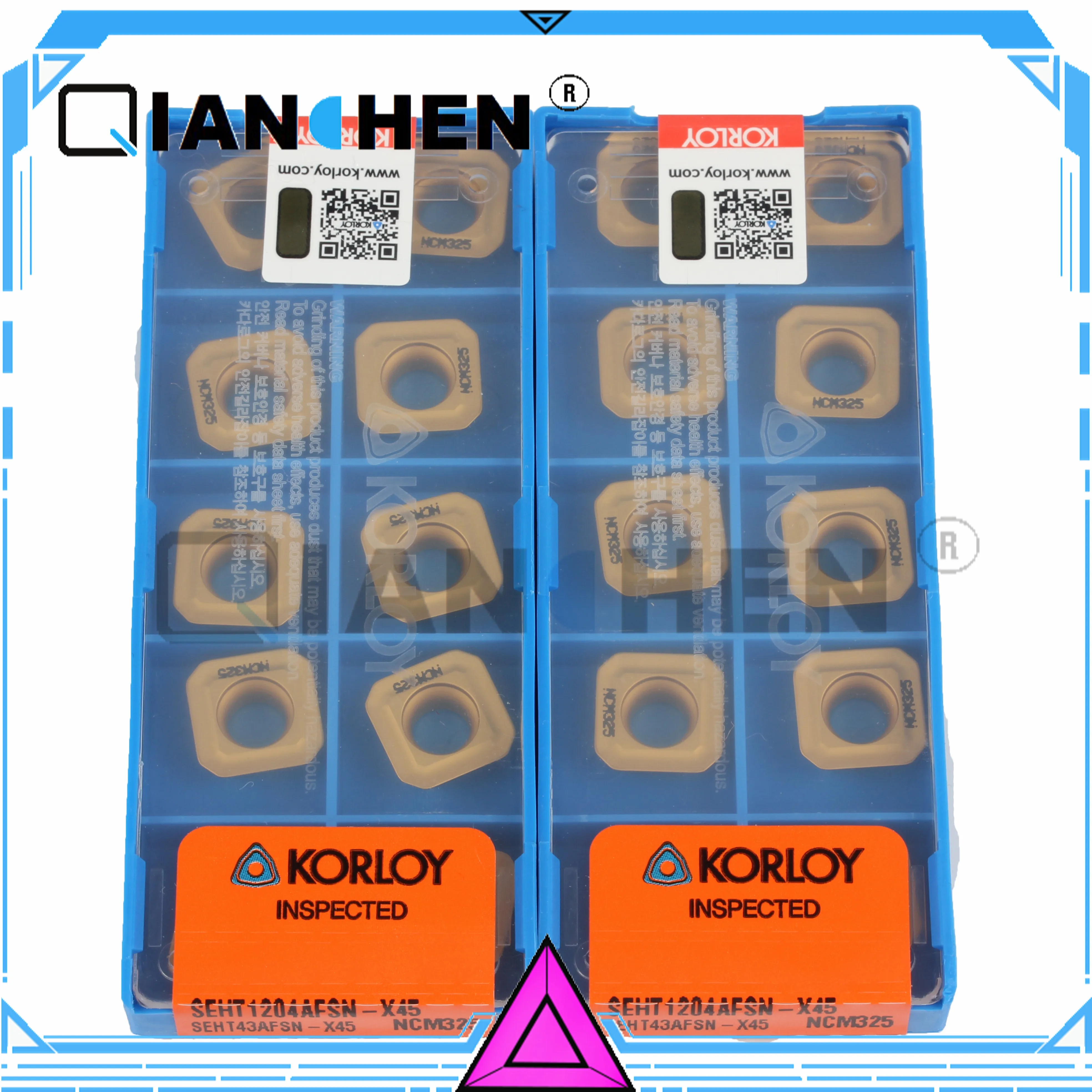 Details about / 10pcs Korloy SEHT1204AFSN-X45 NCM325 CNC Carbide For Processing Stainless Steel