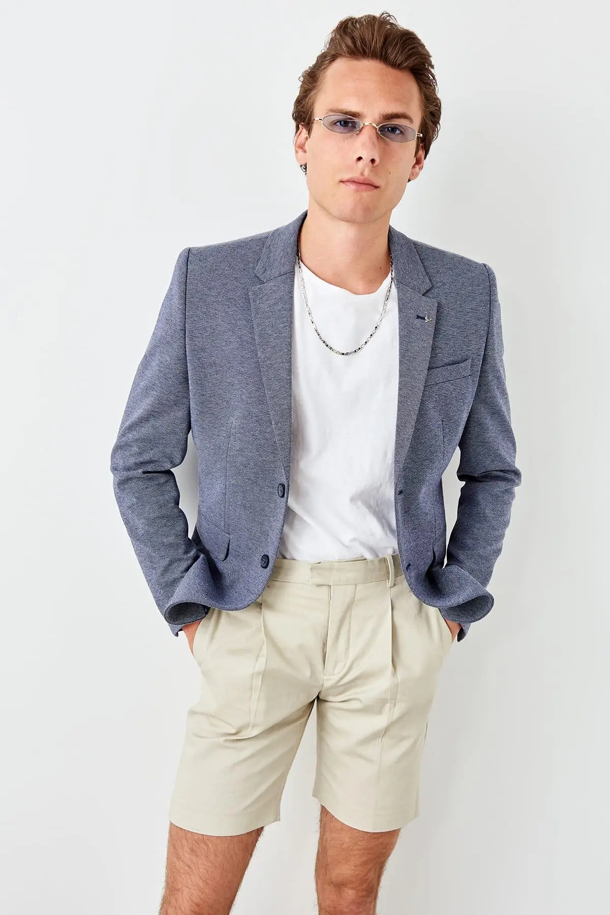 Trendyol новый темно синий мужской Slim Fit булавки Ceket TMNSS19RA0003|Женские куртки| |