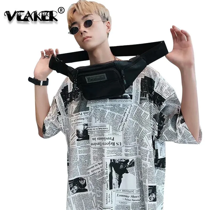 

Футболка мужская с принтом газет Харадзюку, забавная Повседневная хлопковая рубашка с коротким рукавом, в стиле хип-хоп, большие размеры, ле...