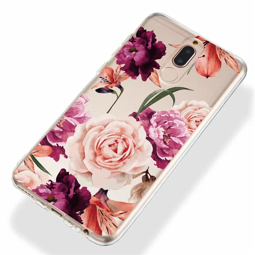 ТПУ окрашенный чехол задняя крышка для Huawei Mate 20 Pro P20 P9 P Smart Lite Nova 3i 2i 3D Рельефный