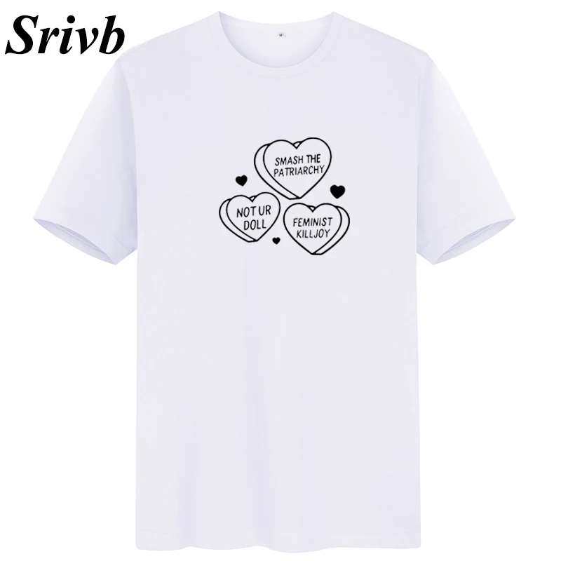 Женские футболки с принтом Srivb Patriarchy Doll женская футболка Killjoy Love новая летняя Kawaii