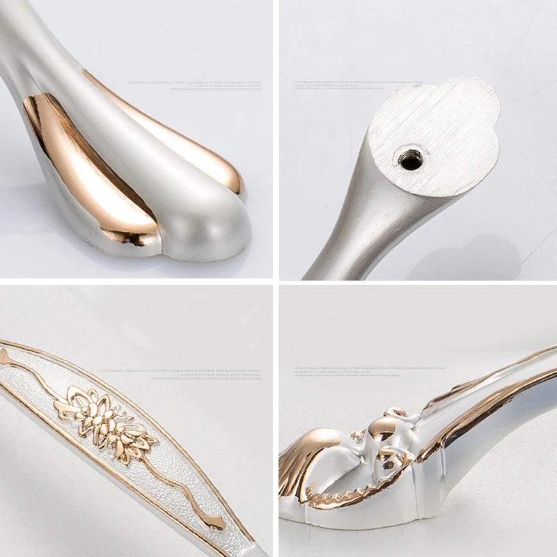 1 шт. ручки и для дверей Европейского шкафа белые серебристые простые съемник