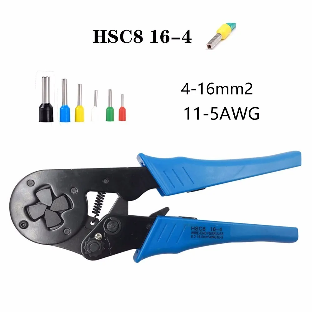 Мини обжимные плоскогубцы Hsc8 16 4 мм2 11 5AWG саморегулируемые клещи