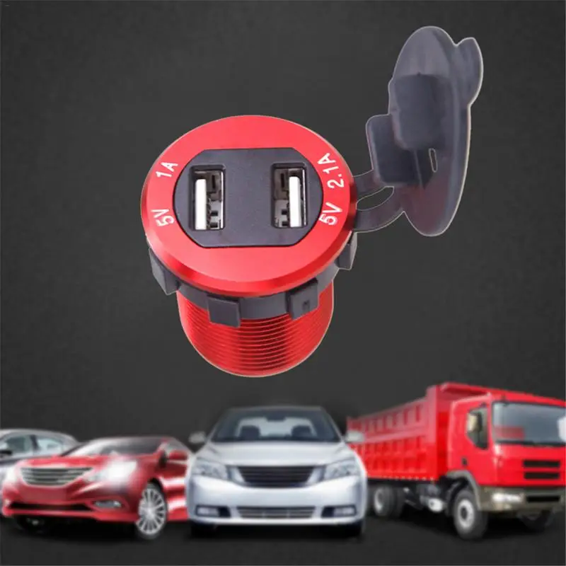Автомобильное зарядное устройство с двумя USB портами 12 В/24 В|Кабели адаптеры и