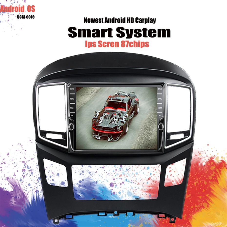 Android 8 1 Fit HYUNDAI H1 grand starex H путешествия брюки карго iLOAD 2016 2017 2018 автомобильный DVD плеер