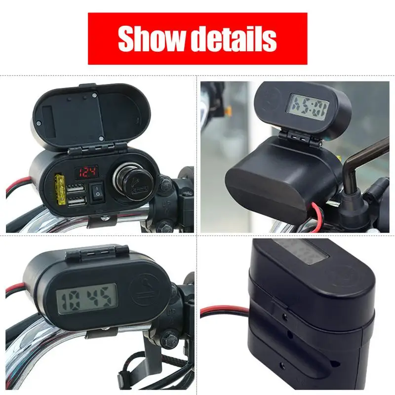 Водонепроницаемый 12 V/24 V мотоцикл штекер двойной USB адаптер прикуриватель