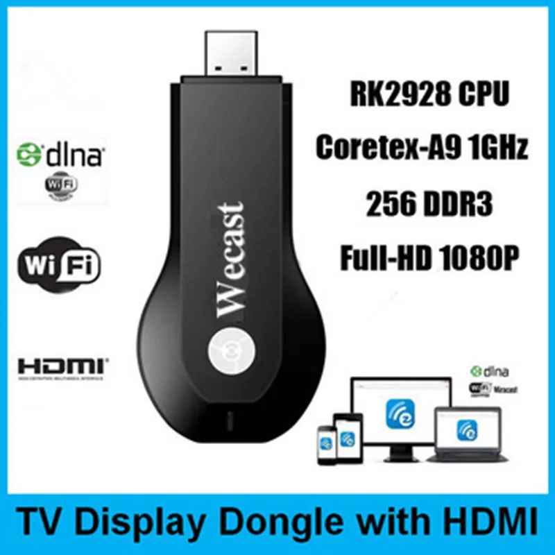 Новый Wecast rk2928 Miracast HDMI usb модем для ТВ Wi Fi Дисплей ресивер ezcast Google Chromecast медиа плеер