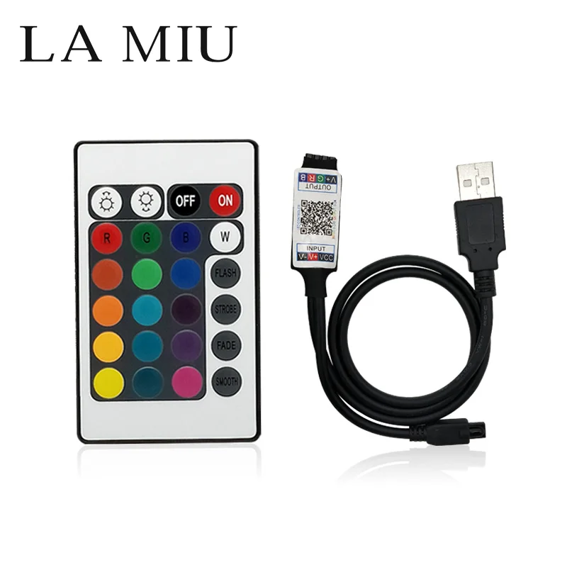 LED RGB контроллер IR Bluetooth больше функций USB 24 клавишный пульт дистанционного