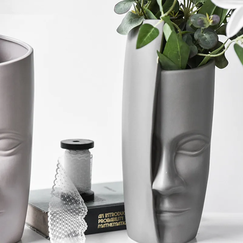 Nordic уход за кожей лица искусство керамическая ваза для цветов Винтаж цветок вазы