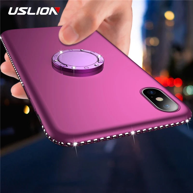 Чехол USLION Bling Diamond для IPhone X s max xr чехол iPhone XR XS Max 8 7 6 6s Plus мягкий силиконовый из ТПУ |