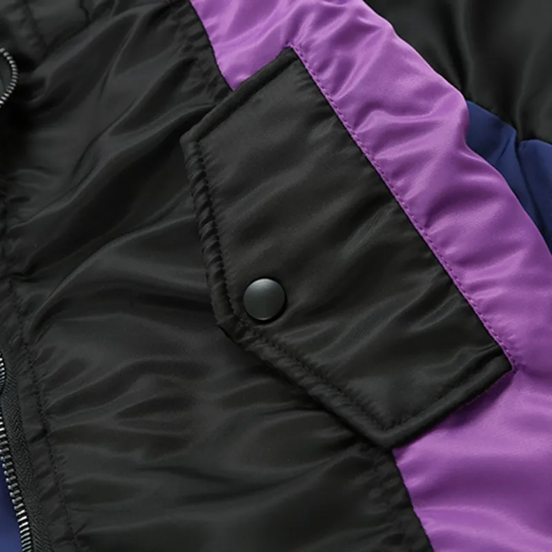 CHICEVER Winter Hit Colors Women's Down Jackets Female Coat Stand Collar Lantern Sleeve Zipper Loose Coats Korean Fashion New | Женская