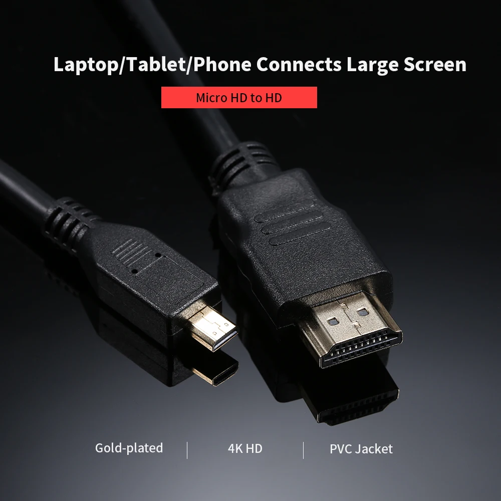 Micro HD адаптер 1080P конвертер кабель позолоченный для планшета камеры ТВ игры дома и