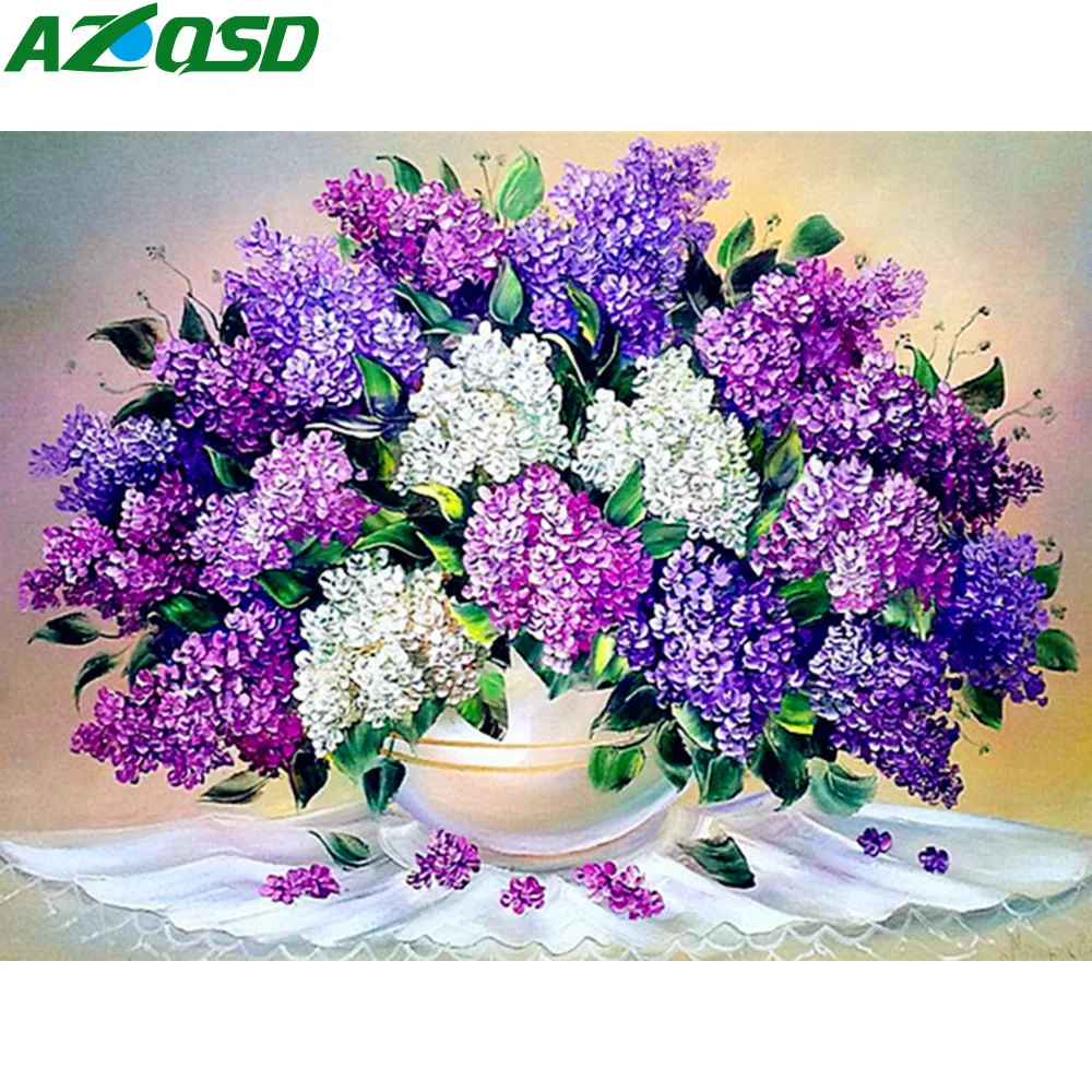AZQSD Алмазная картина алмазная вышивка продажа цветочное домашнее украшение