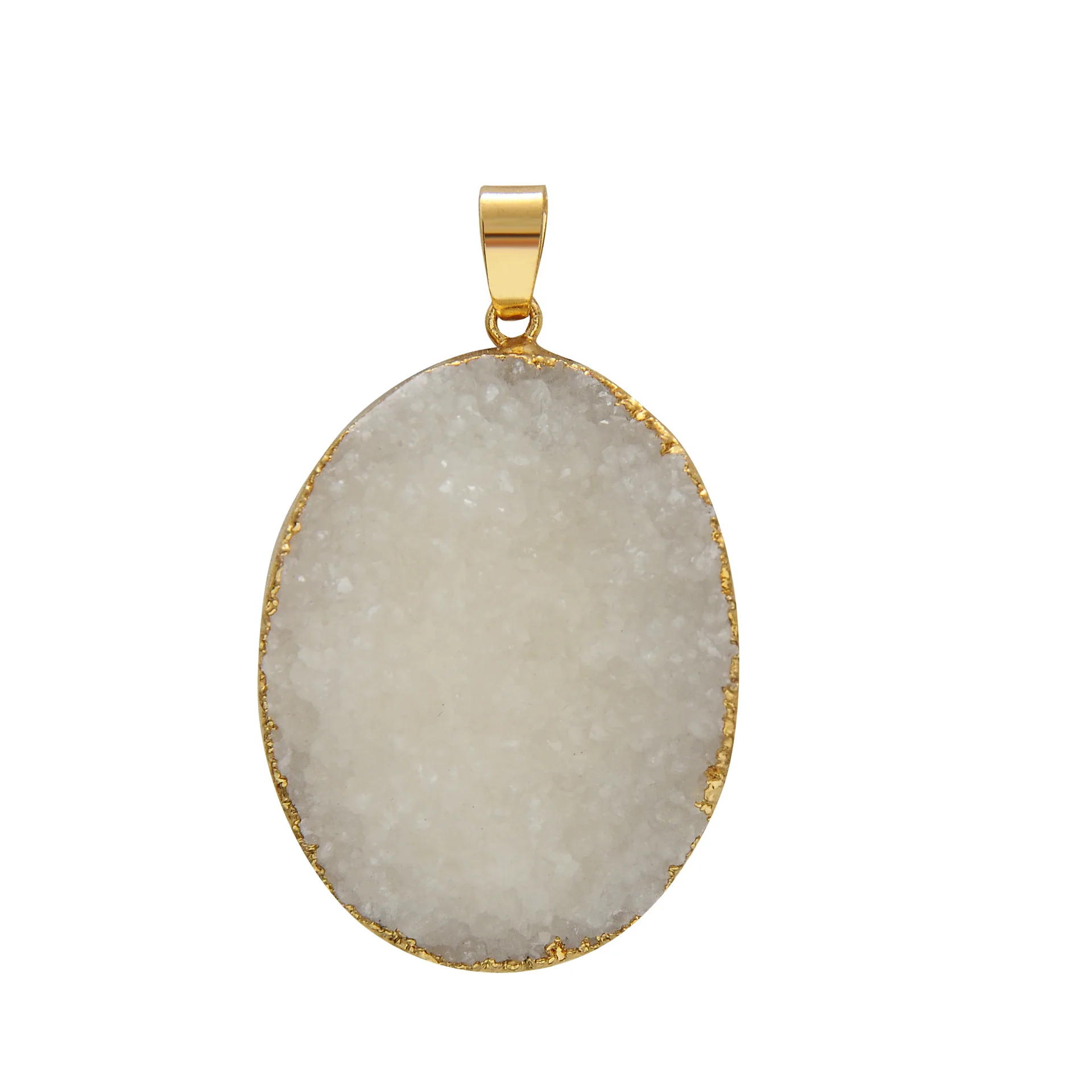 Овальный натуральный камень золотого цвета острый срез открытый Агат Geode Drusy Druzy