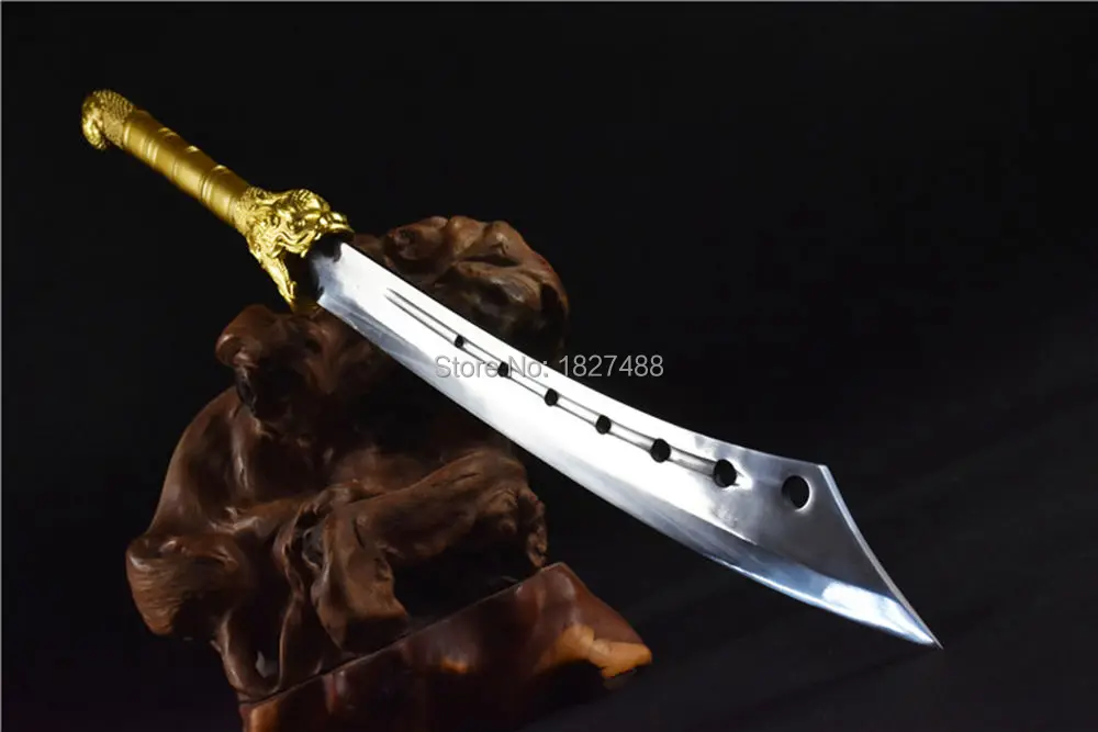 Китайский KungFu Dragon Dao меч ушу Broadsword сильный клинок из марганцевой стали Острый