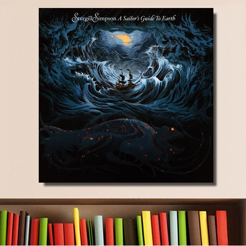 Sturgill Simpson A Sailor's Guide To Earth Обложка для музыкального альбома печать плаката на