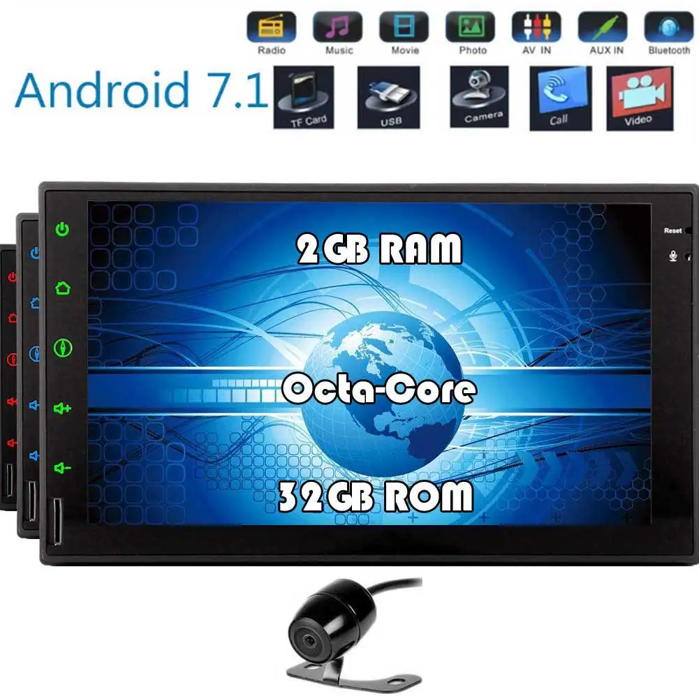 2 din автоматическое радио gps android 7 1 Авто Lettore MP5 Wi Fi OCTA core 2Гб Оперативная память 32 GB